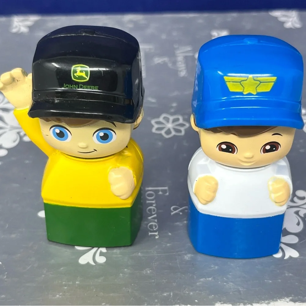 Mega Bloks John Deere Driver & Pilot Figures as is